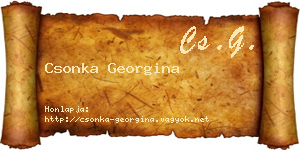 Csonka Georgina névjegykártya